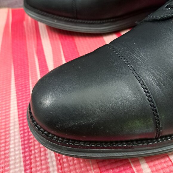 Cole Haan Mens Original Grand OS Cap Toe Laced Boots Black Leather Sz 10.5M - Picture 10 of 13